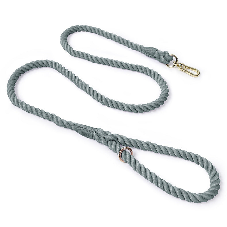 Pastel woven dog collars with gold buckles in many colours