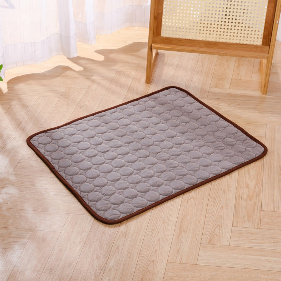 Ice silk pet cooling mat in Brown, size Extra Small 40 x 30cm