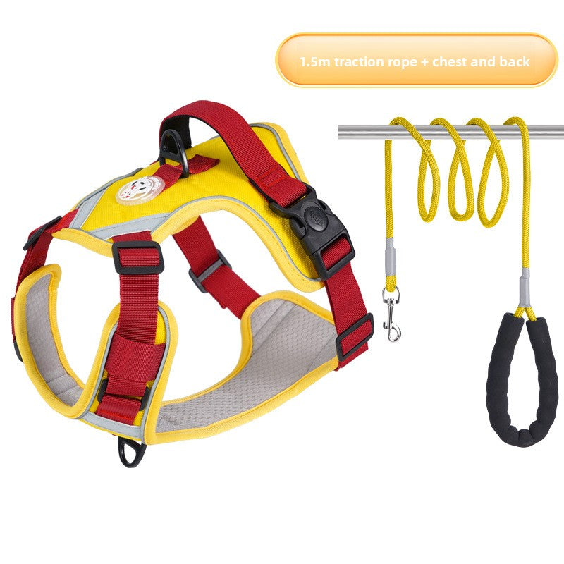 Reflective vest harness for large dogs, ideal for everyday use