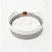 Round woven cotton rope cat bed and scratcher in beige and white, view 17