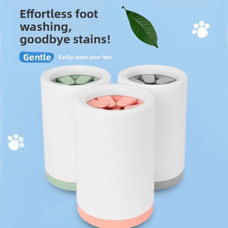 Portable Dog Paw Cleaning Cup with Soft Bristles, Mud Remover