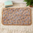 Soft flannel pet blanket with coffee brown footprint print, view 7