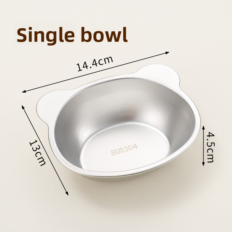 Stainless steel hanging pet bowl with cage stand