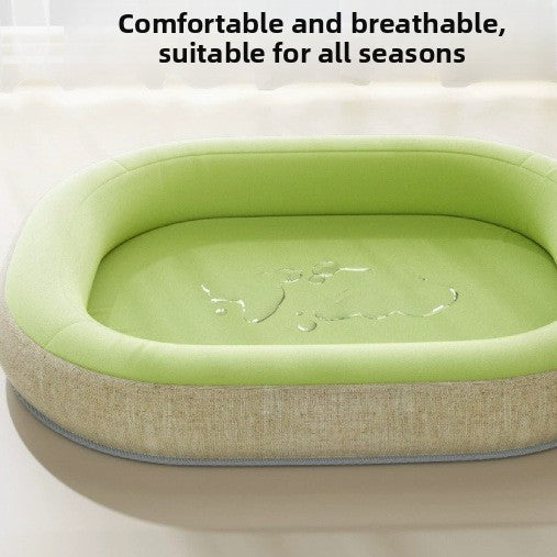 Waterproof Tear-Resistant Pet Bed Mat with Cool Mat Option