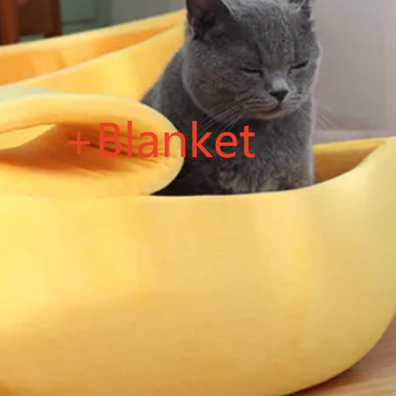 Playful fruit-shaped pet bed with curved sides, product overview photo
