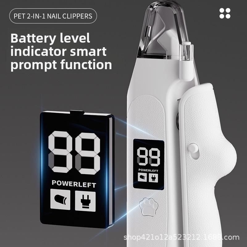 Electric Pet Nail Clipper and Grinder Combo with Safety Guard
