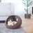 Hand woven rattan cat bed with removable washable cushion, view 7 of 23