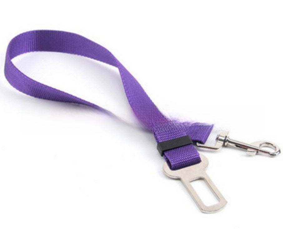 Nylon dog car seat belt lead with swivel clip, product photo