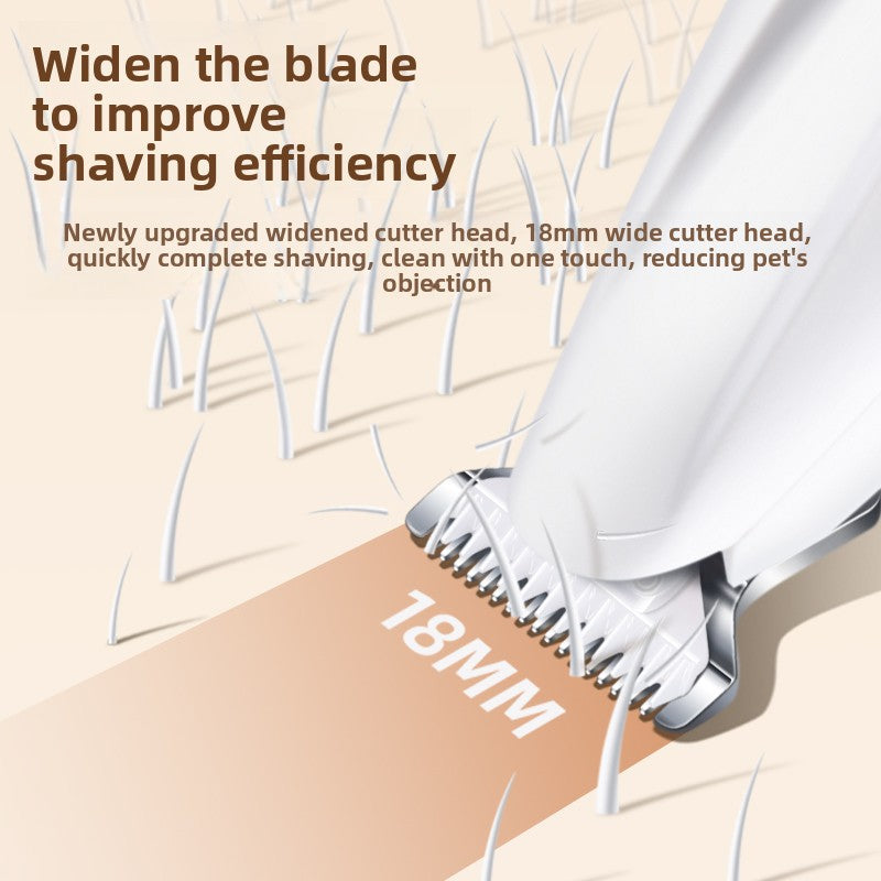 Rechargeable pet paw trimmer with wide washable head