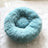 Round velvet cat bed mat for winter in Emerald Green, size 40cm