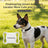 Lightweight pet locator tag for collars in Black with Text, front view
