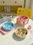 Flower-Shaped Ceramic Slow Feeder Pet Bowl with Wooden Stand for Cats and Dogs