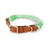 Soft cotton rope dog leads in green, red and grey