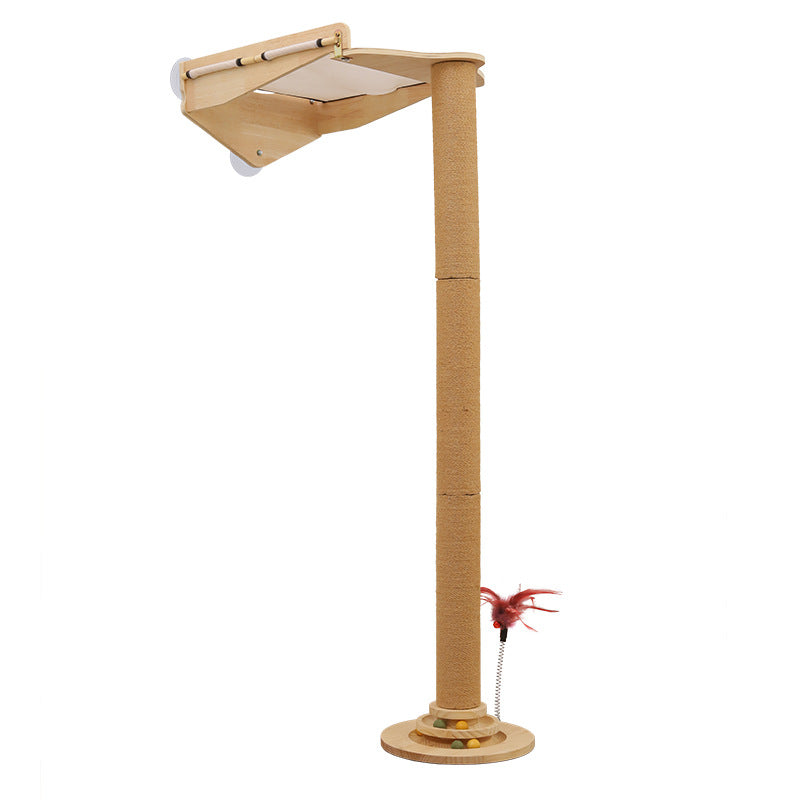 Vertical sisal cat scratching post and climbing frame, product detail photo