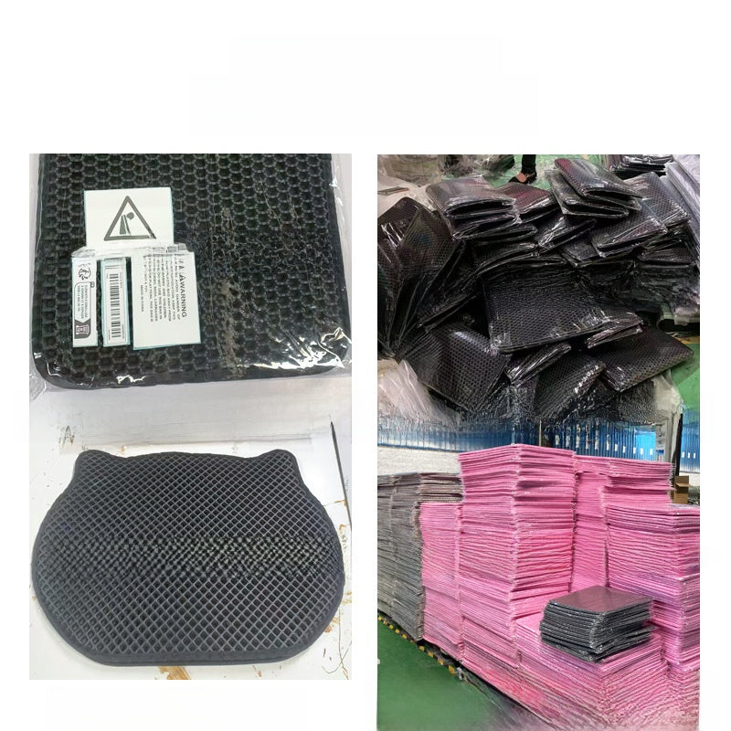 Double Layer Cat Litter Trapper Mat, Flat or Raised Edge Design