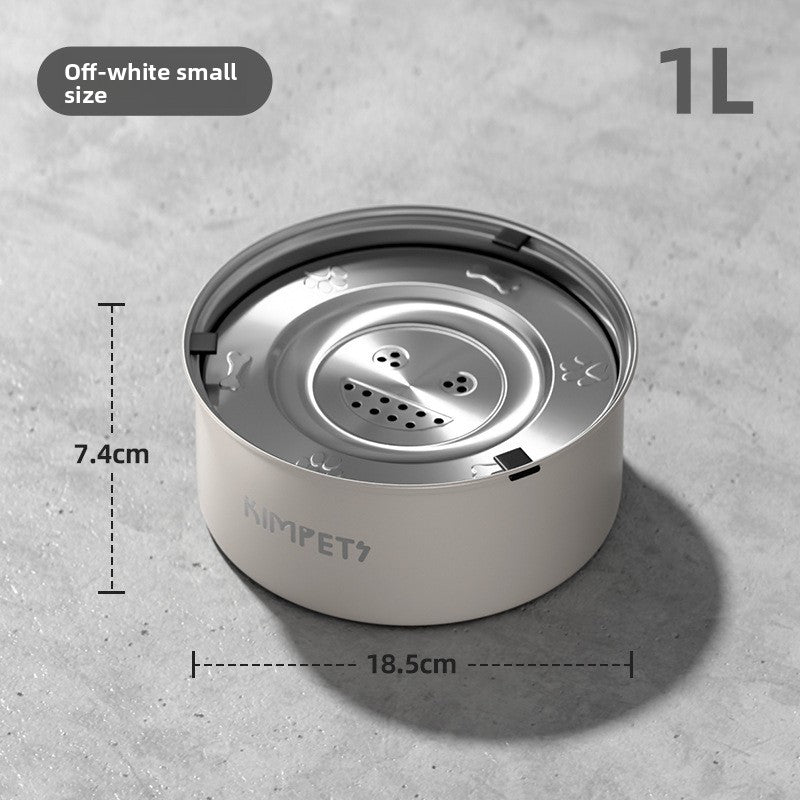 Stainless steel anti spill floating pet water bowl, 1 litre, view 7