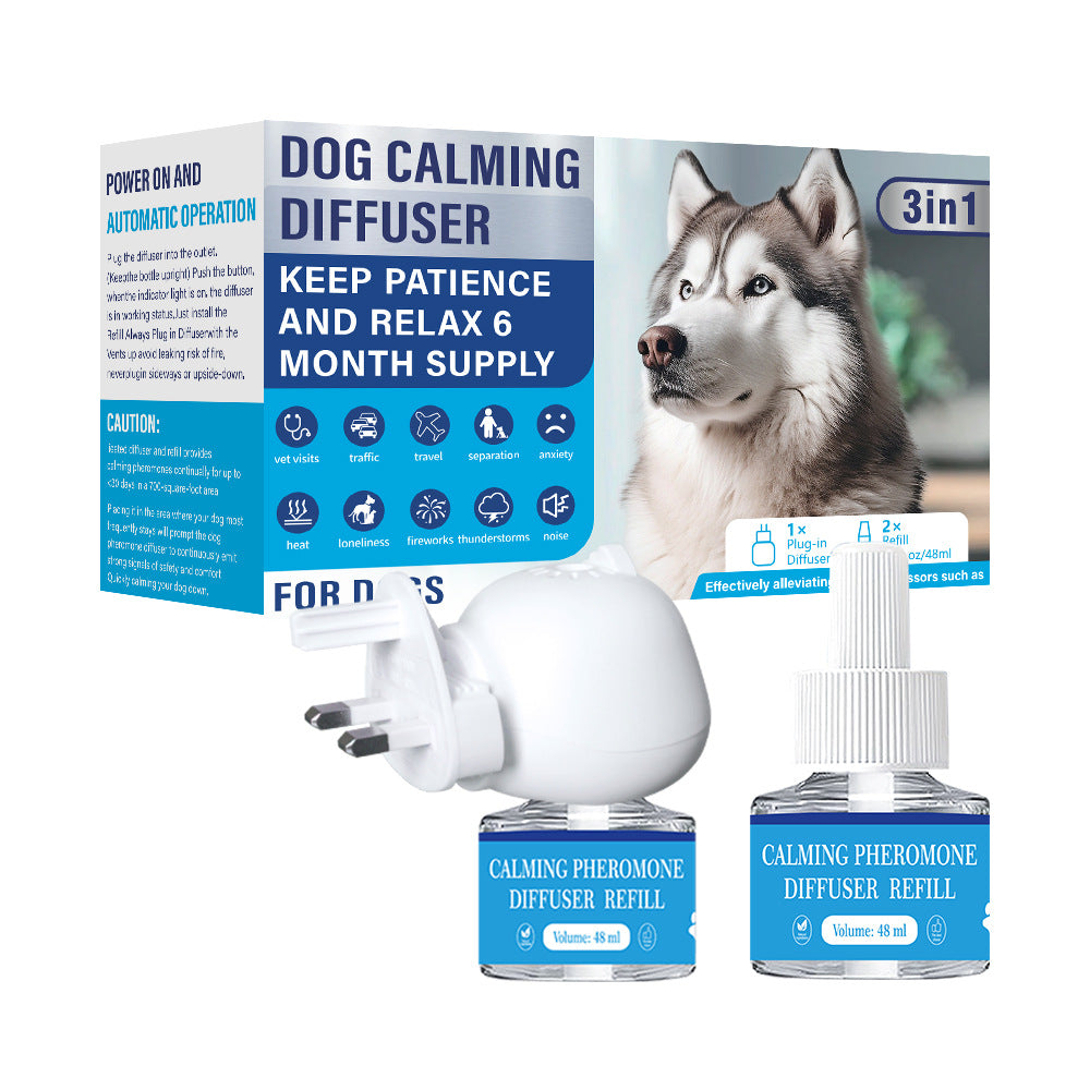 Pet Calming Plug-In Diffuser for Dogs or Cats, UK Plug