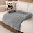 Thick faux fur non-slip pet mat in off white