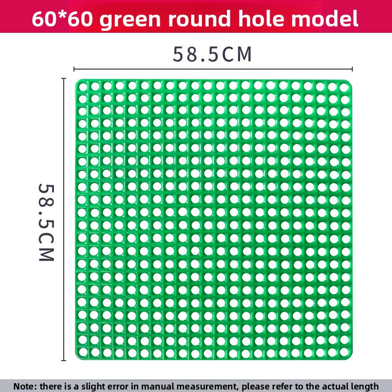 Green plastic rabbit cage floor mat with drainage holes, view 10