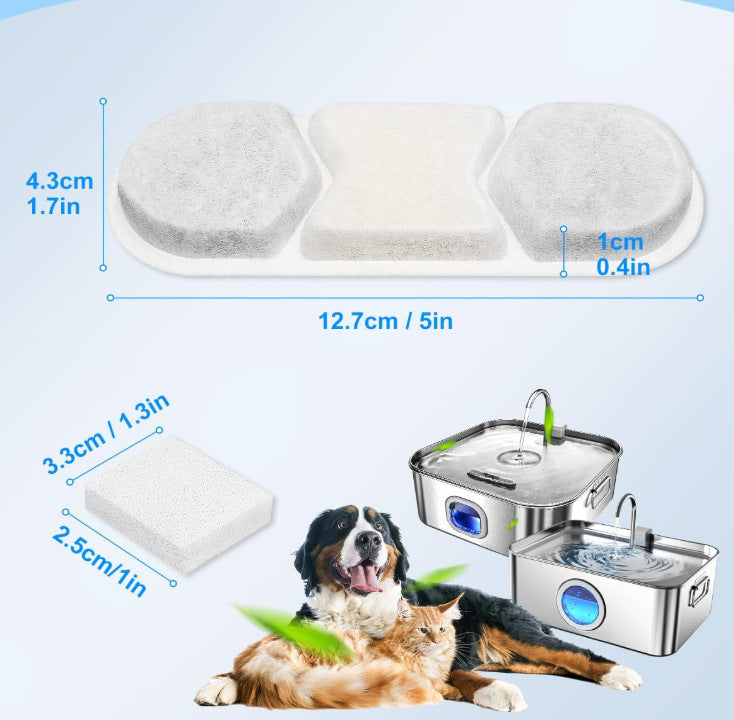Pet water fountain replacement filter cartridge with activated carbon, view 11