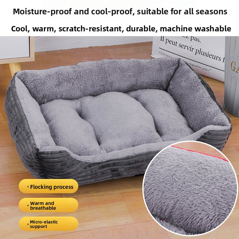 All-season pet bed with blanket and toy bone for cats and dogs, photo 4