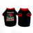 Christmas dog T-shirt in light polyester in Red Christmas Snowman, material detail