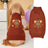 Christmas knitted dog jumper with festive pattern in Snowman with Tulle, front view