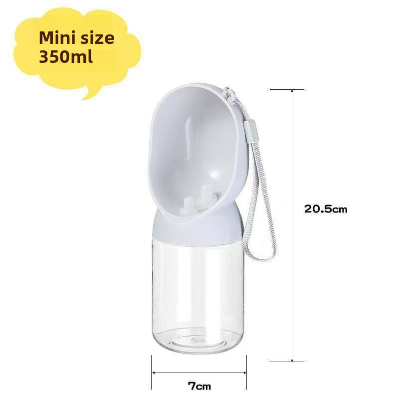 Portable Pet Water Bottle with Attached Food Container for Outdoor Walks