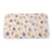 Soft flannel pet blanket with coffee brown footprint print, view 4