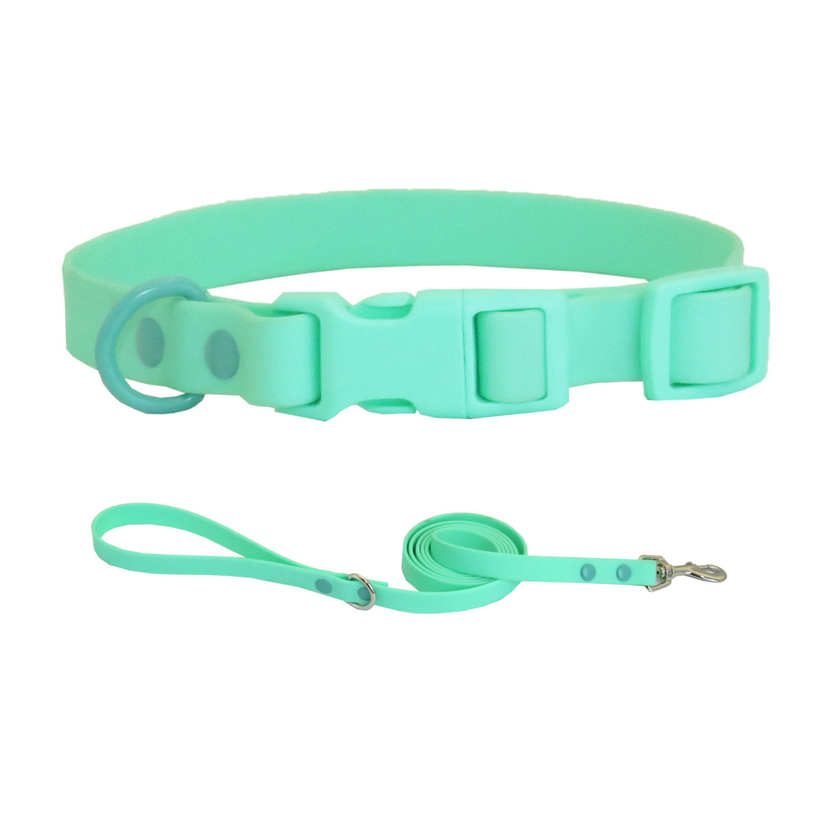 Waterproof wipe-clean PVC dog collar, available from Pet Royale UK