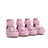 Breathable summer dog shoes with non-slip soles in Purple, in a home setting