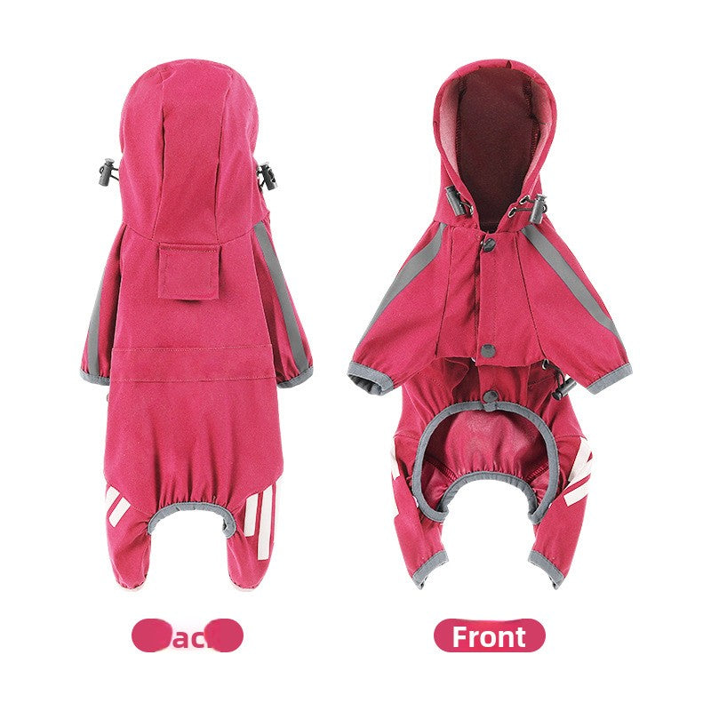 Hooded four leg dog raincoat, available in 19 styles, sizes Small to 2XL, image 24