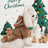 Hooded plush gingerbread man Christmas costume for cats and dogs