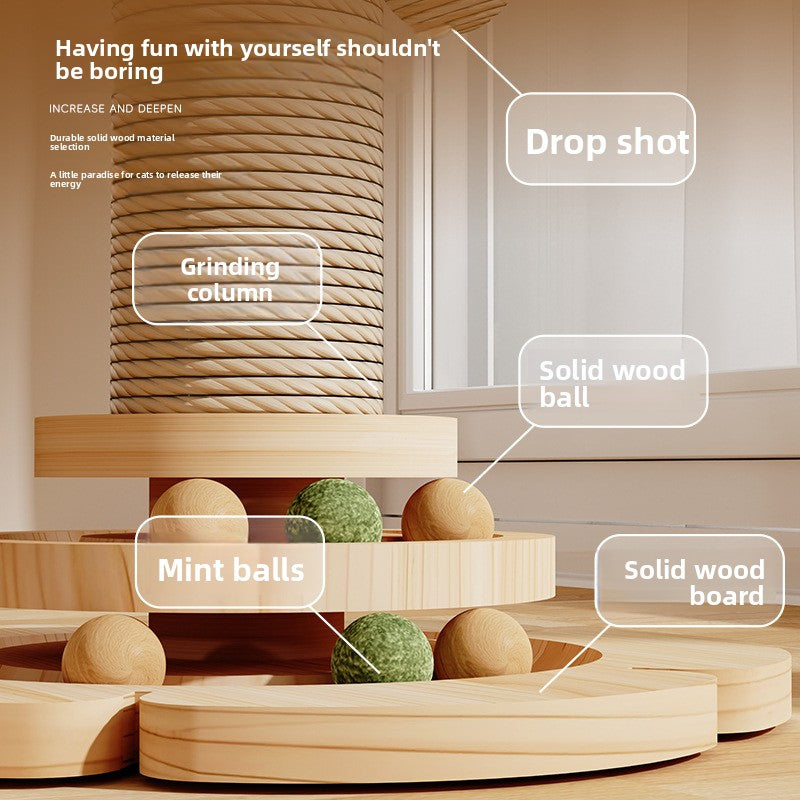 Plant style sisal cat scratching post with leaves, photo 3 of 19
