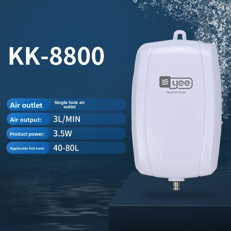 Quiet aquarium air pump kit with air stone or air disc, view 9
