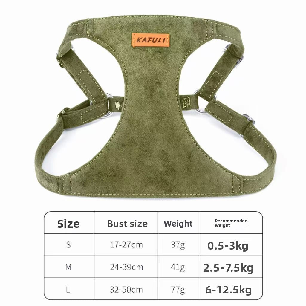 Suede-feel harness and lead for small pets, available from Pet Royale UK