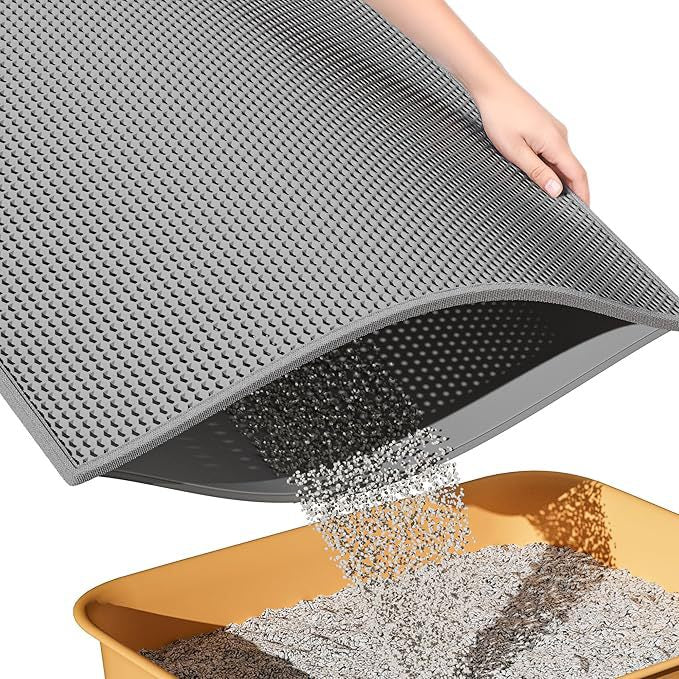 Thick Waterproof Cat Litter Mat, Double Layer EVA Design
