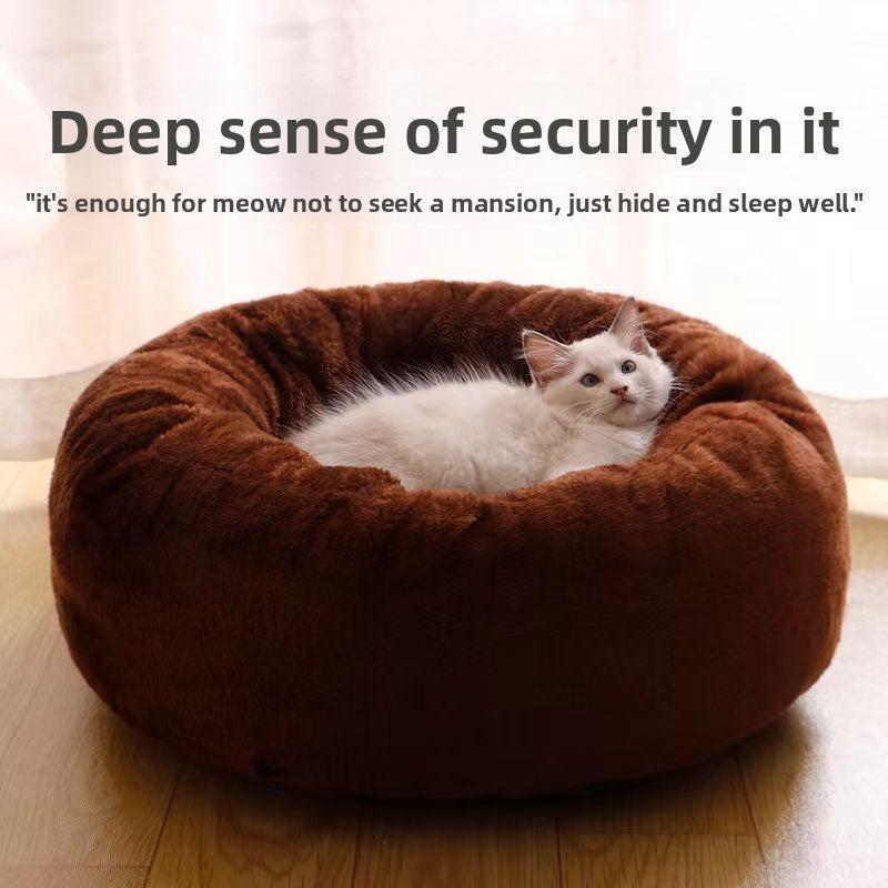 Round arctic velvet pet nest mat, photo 4 of 14