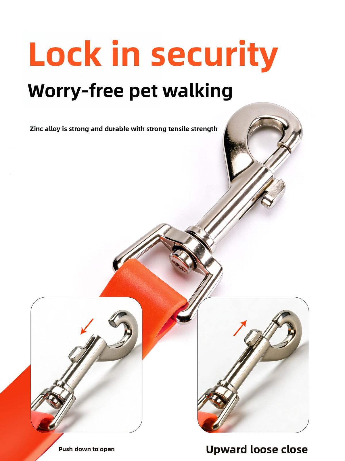 Waterproof orange PVC dog lead with matching collar