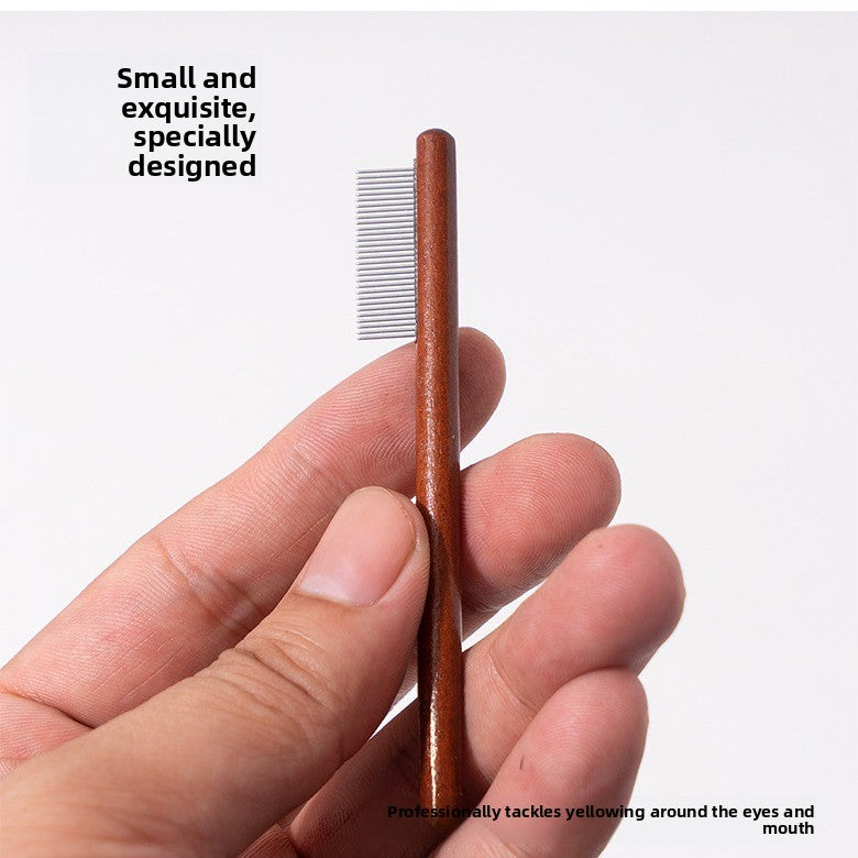 Mini Wooden Pet Comb and Grooming Scissors for Dogs and Cats