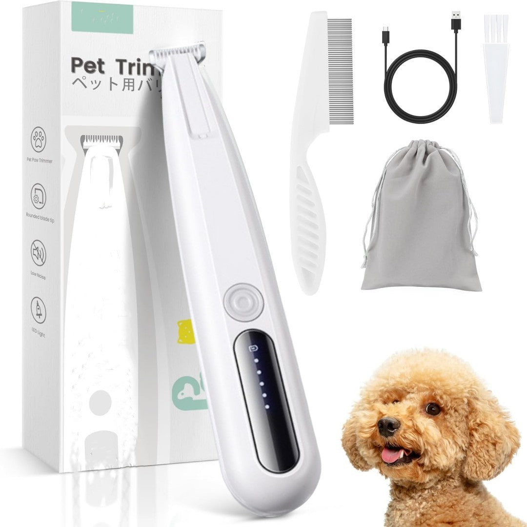 Waterproof Cordless Dog Hair Trimmer with Sharp Blades