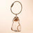 Transparent Animal Hair Memorial Keychain Pendant