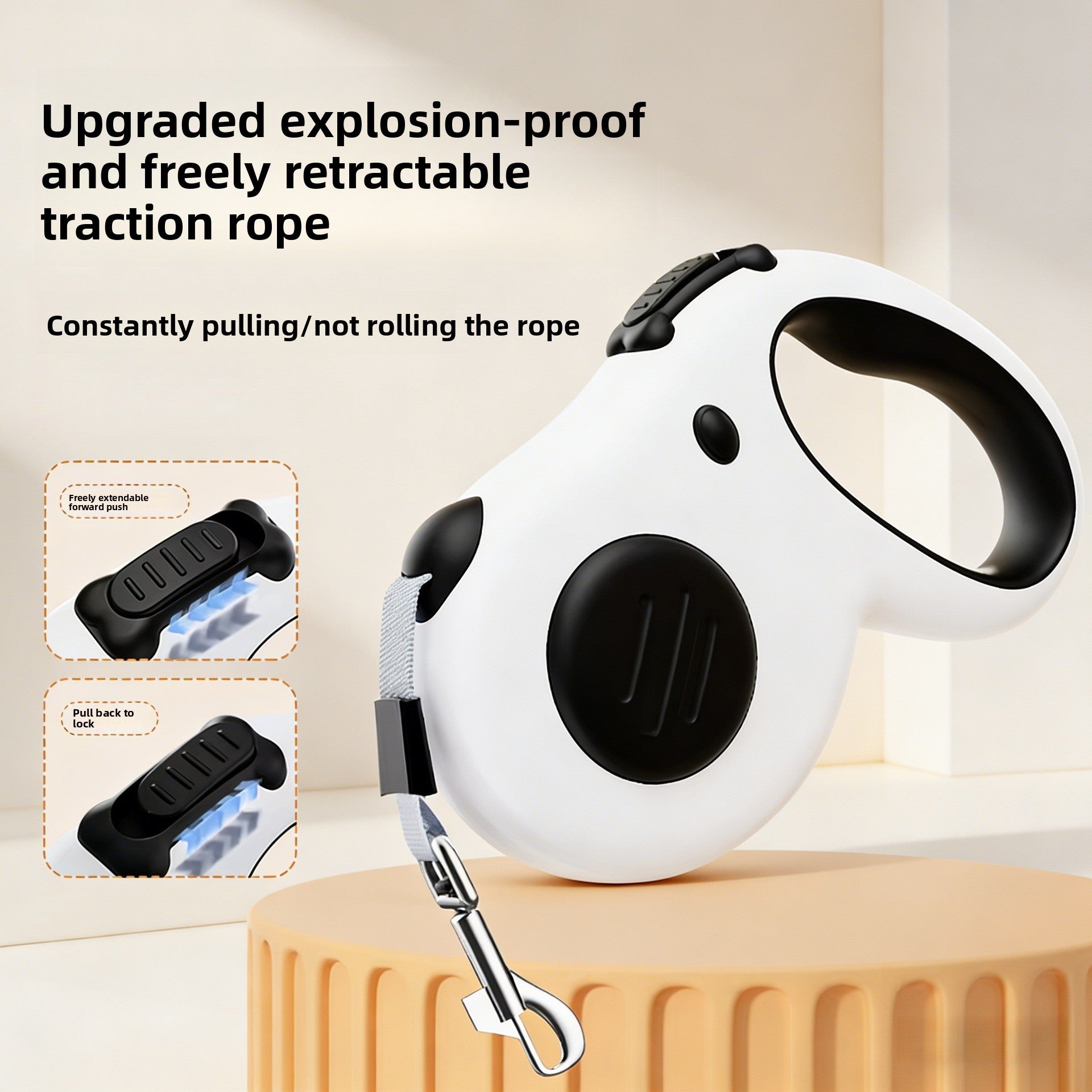 5m retractable dog lead with buffer in 4 colour options