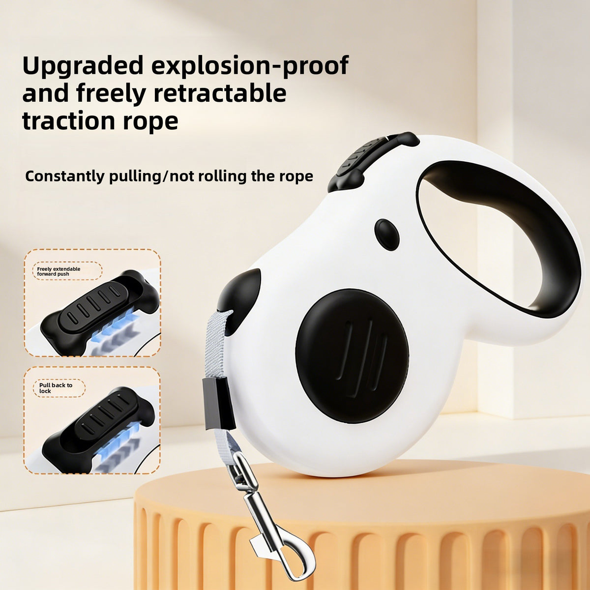 5m retractable dog lead with buffer in 4 colour options