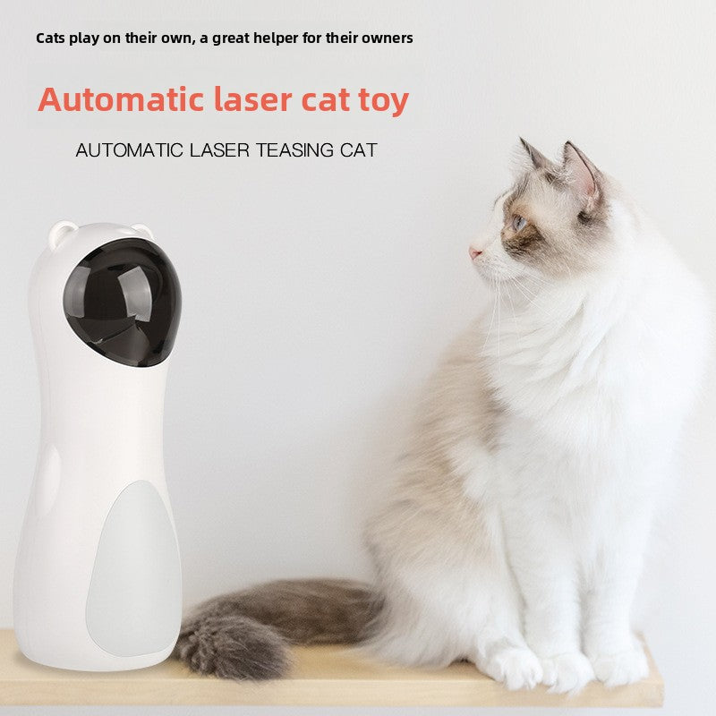 Automatic laser cat toy with timer for indoor cats, view 1