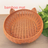 Brown rattan woven pet bed with blue cushion for cats, view 26