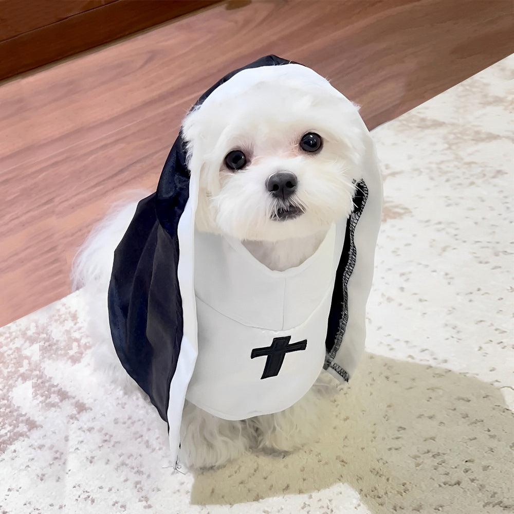Nun costume T-shirt for cats and small dogs