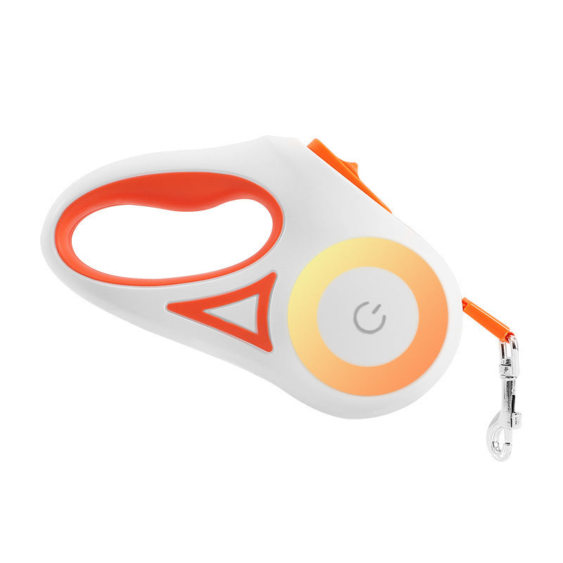 Retractable dog lead in pastel colour with LED light, product image 7