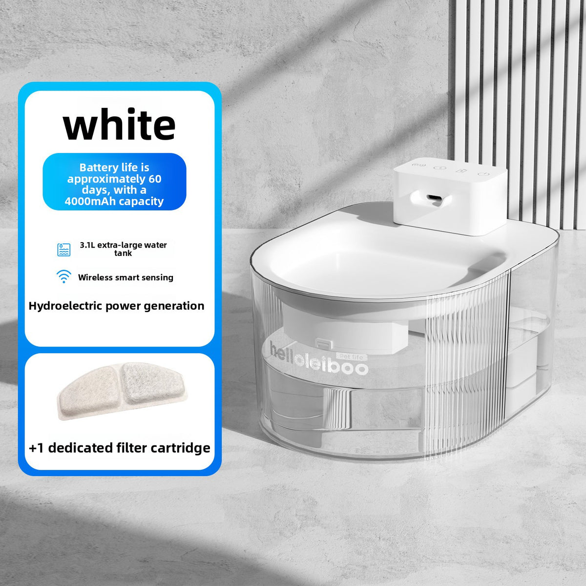 12-Piece Replacement Filter Pack for Wireless Sensor Stainless Steel Pet Water Dispenser