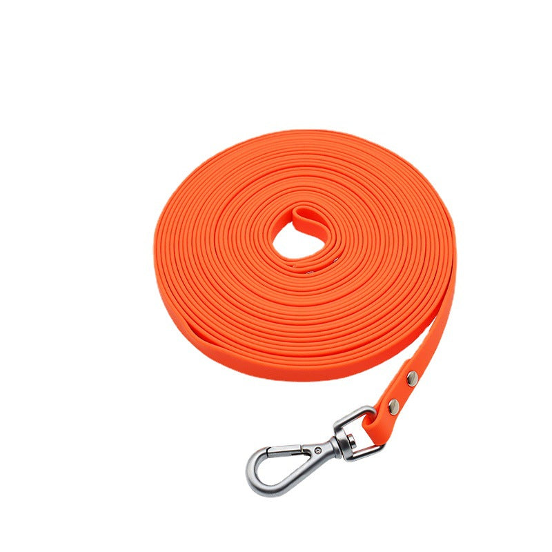 Waterproof PVC dog training lead with embossed strap, product image 5